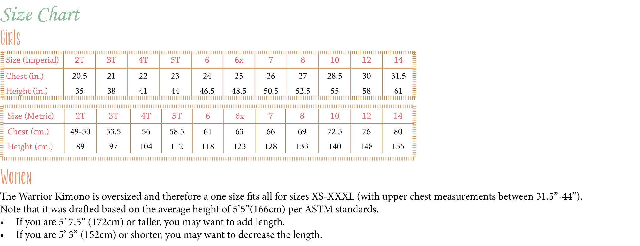 Warrior PDF Pattern 2T-14yrs / Women XS-XXXL - Striped Swallow Designs